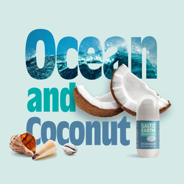 SALT OF THE EARTH - Ocean & Coconut Αποσμητικό Roll-On Refillable (vegan) - 75ml